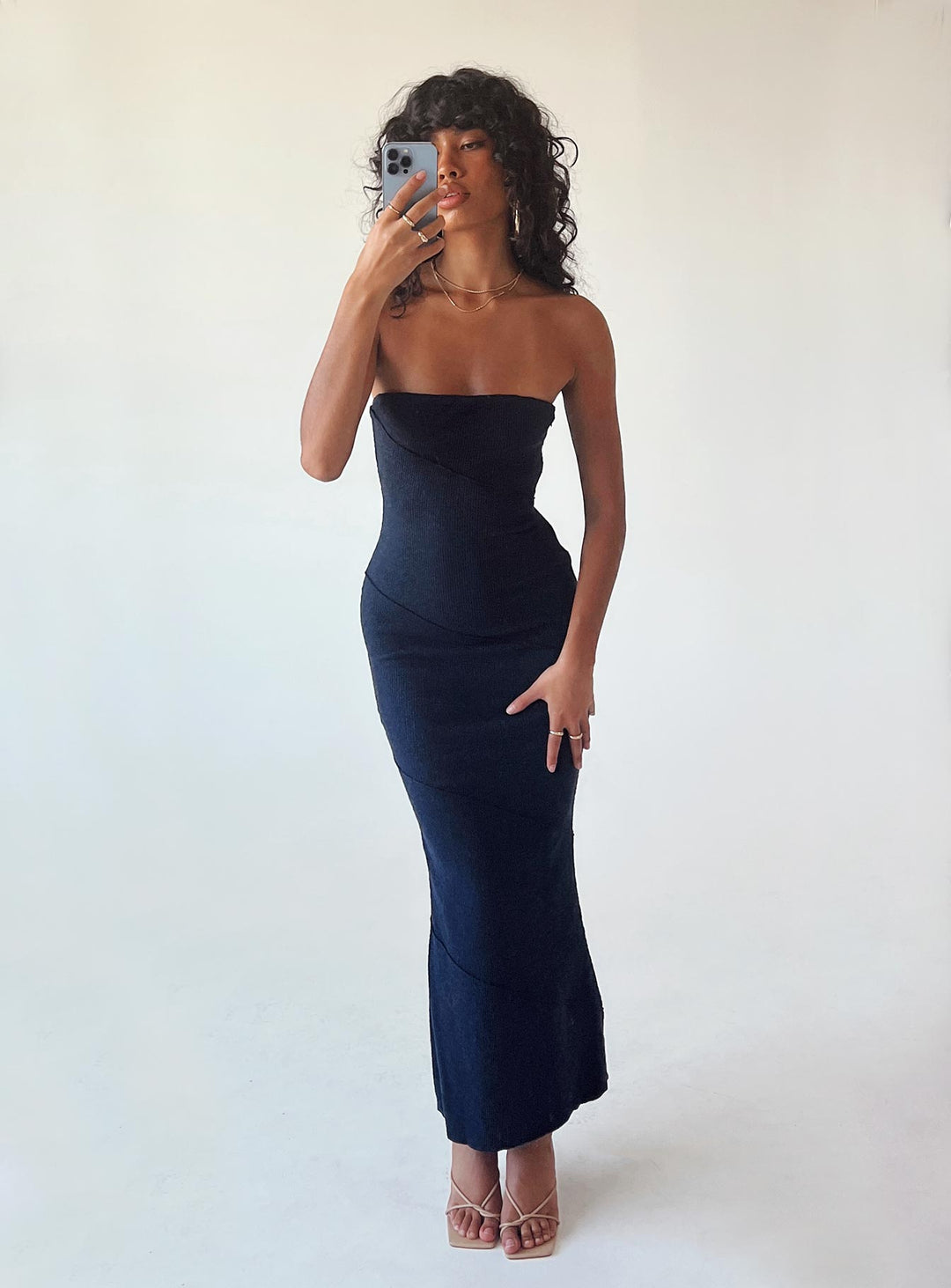 Oscar Midi Dress Navy