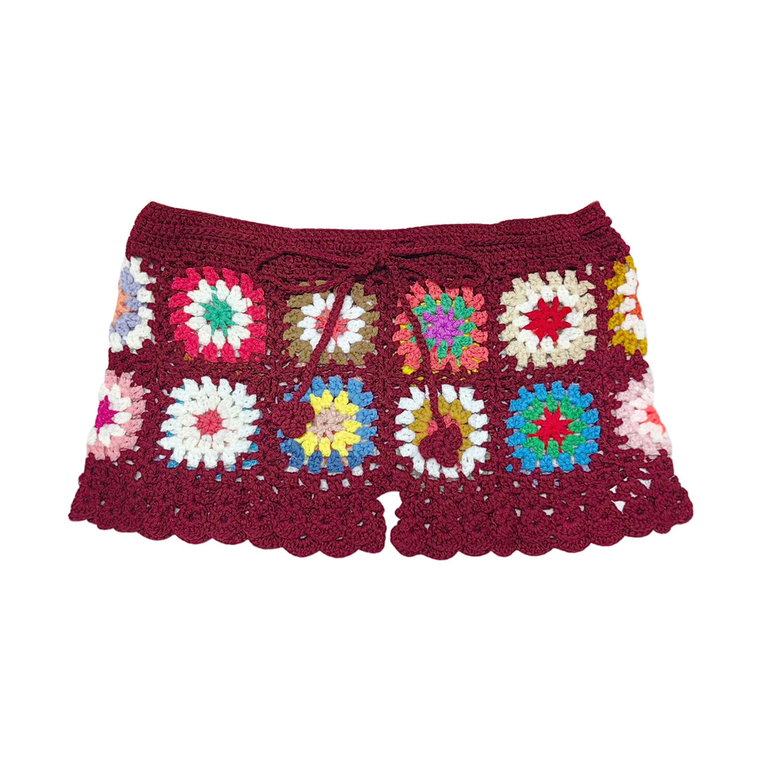 Patchwork Crochet Shorts