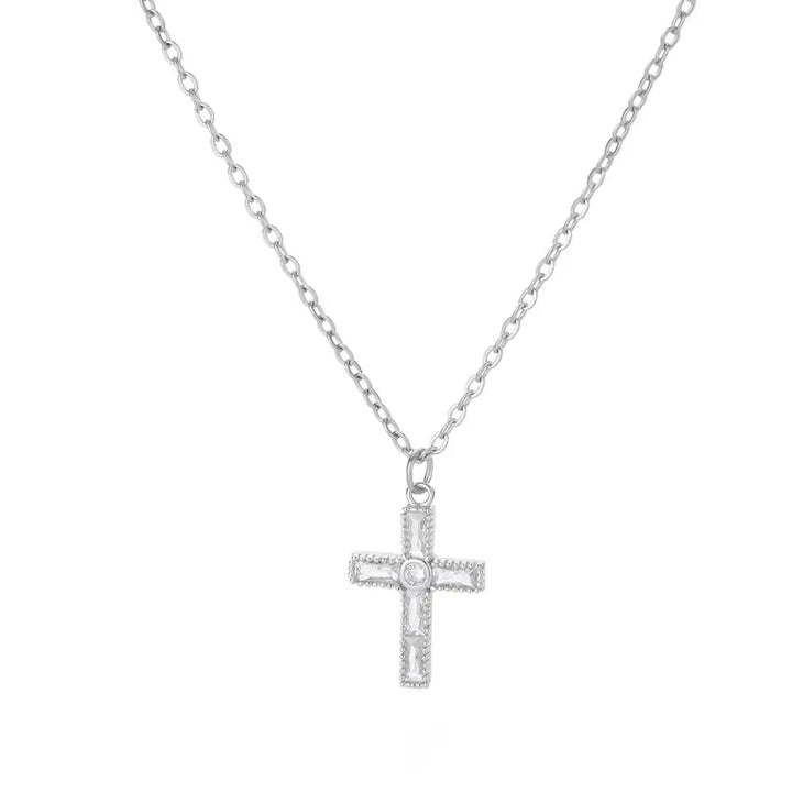 Danae Mixed Metal Cross Pendant Necklaces