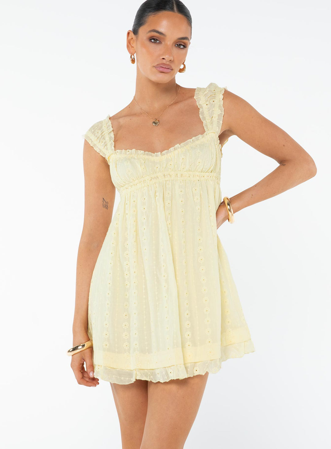 Carlita Mini Dress Yellow