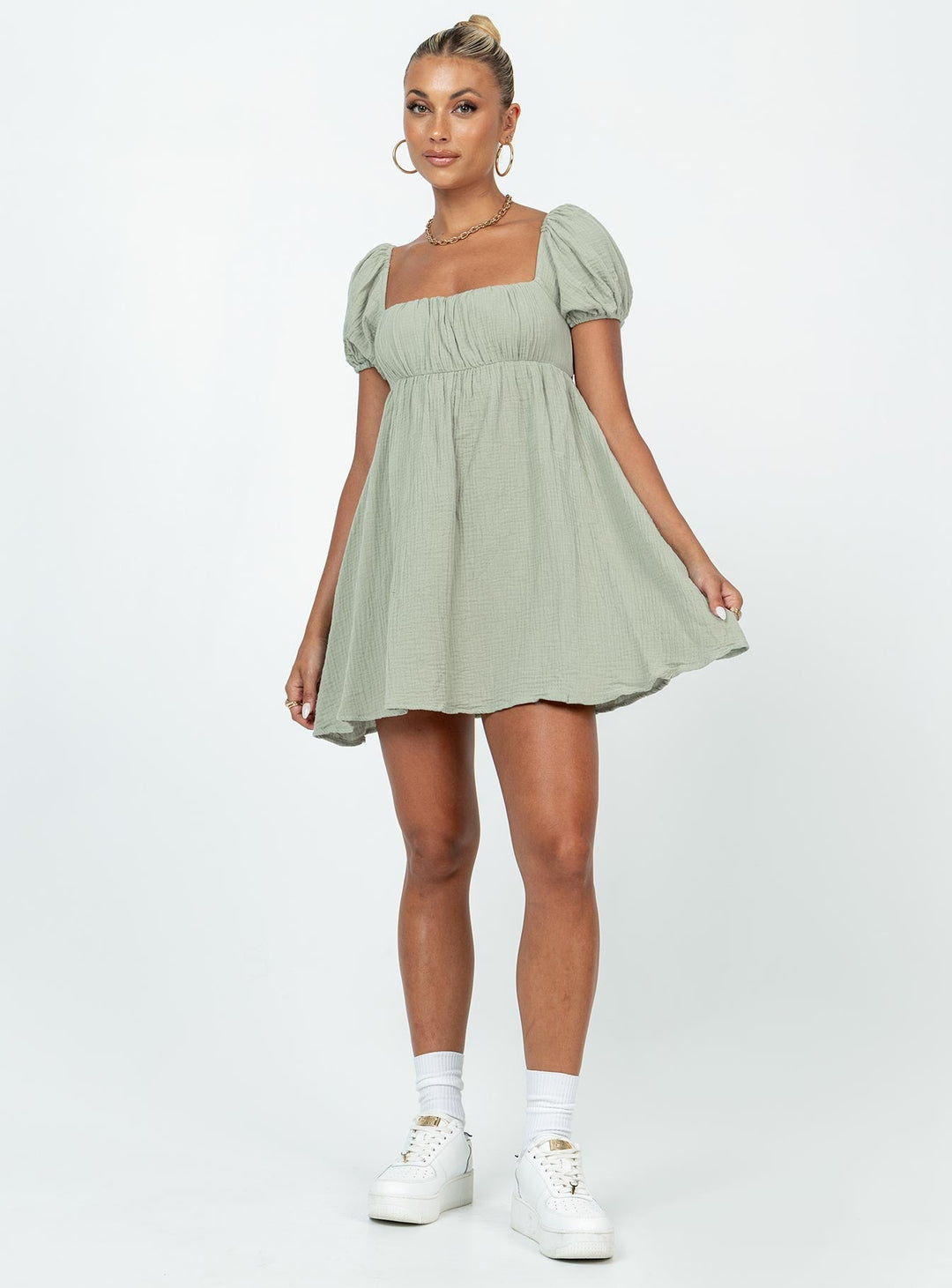 Let's Dance Mini Dress Sage