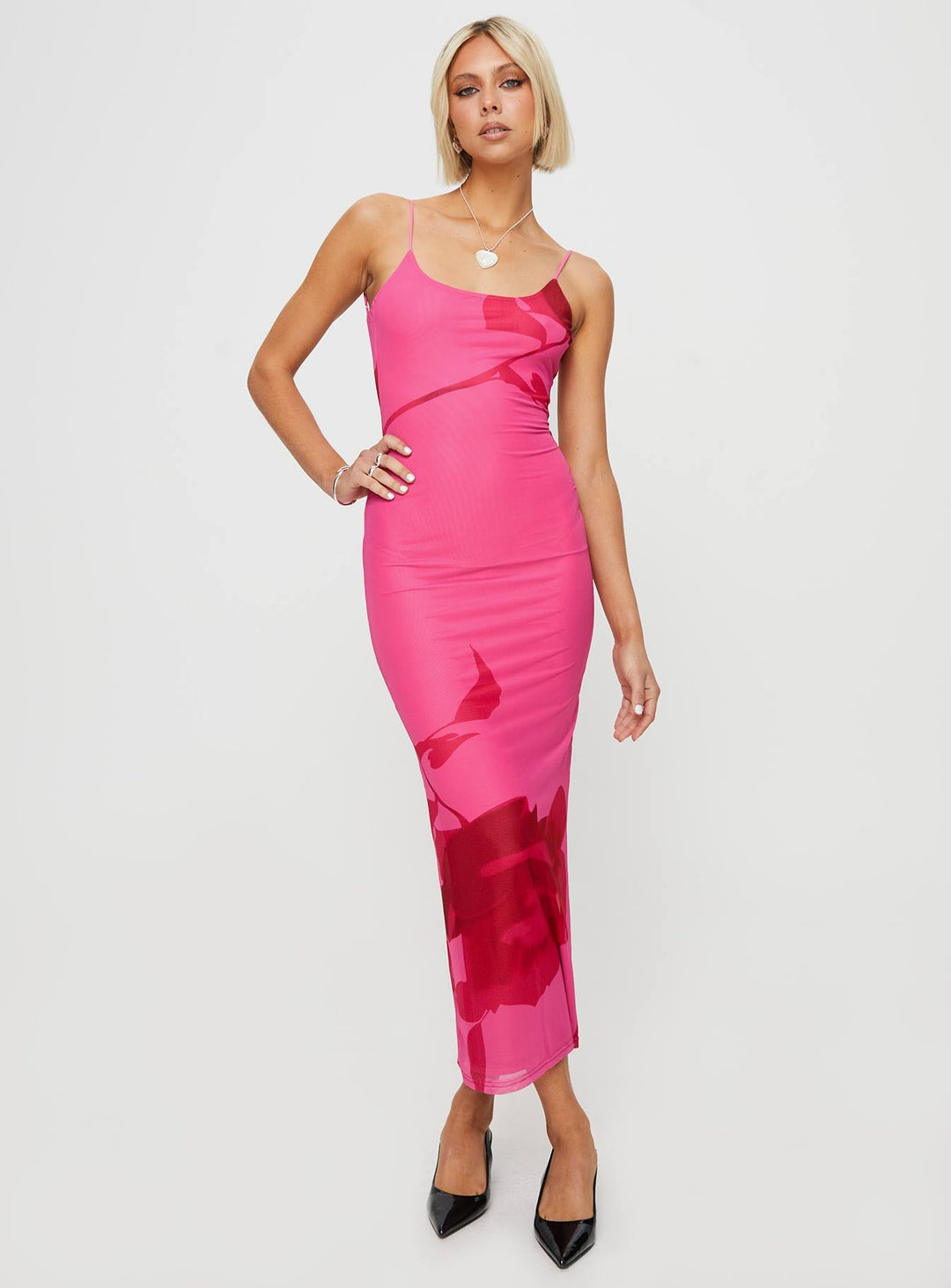 Knox Maxi Dress Hot Pink Floral