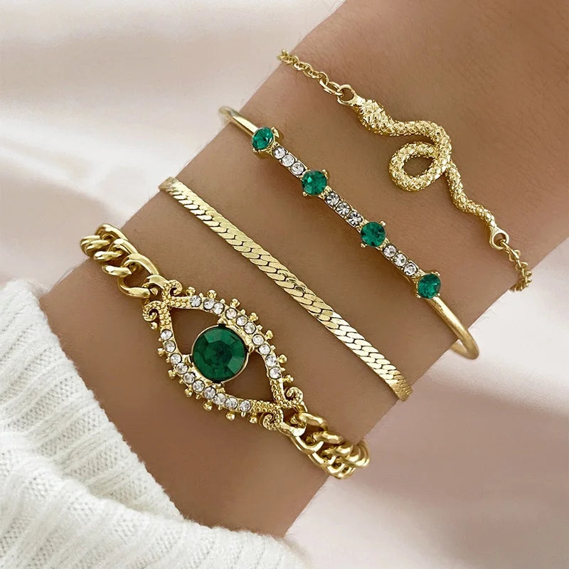 Pallas Emerald Bracelet Stacks