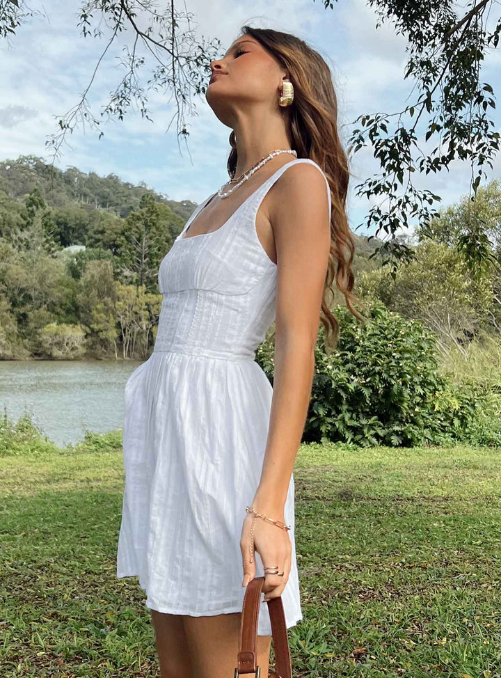 Lorinda Mini Dress White Low Impact