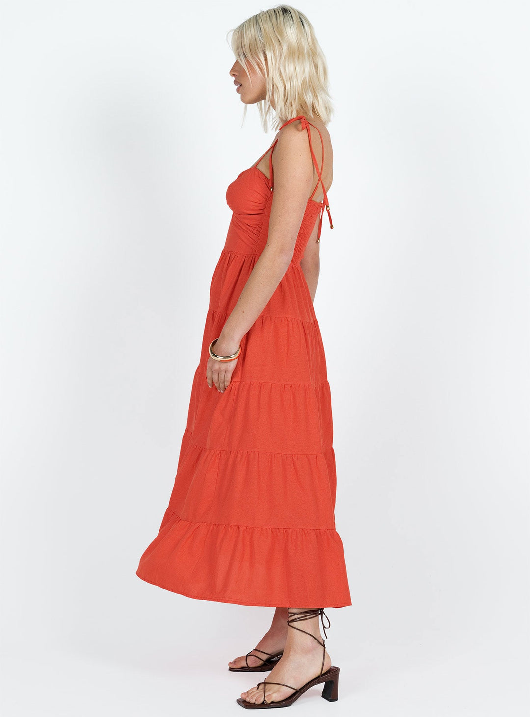 Chavez Midi Dress Red