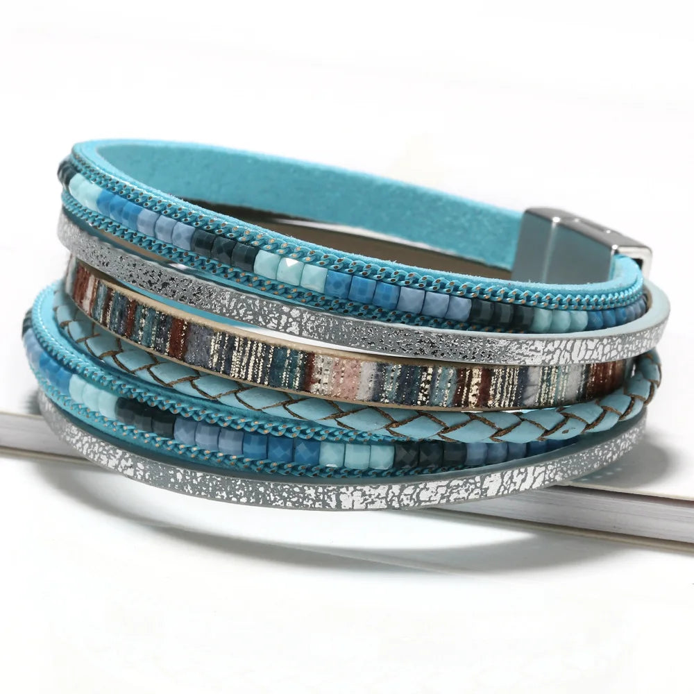 Bronwyn Leather Wrap Bracelet