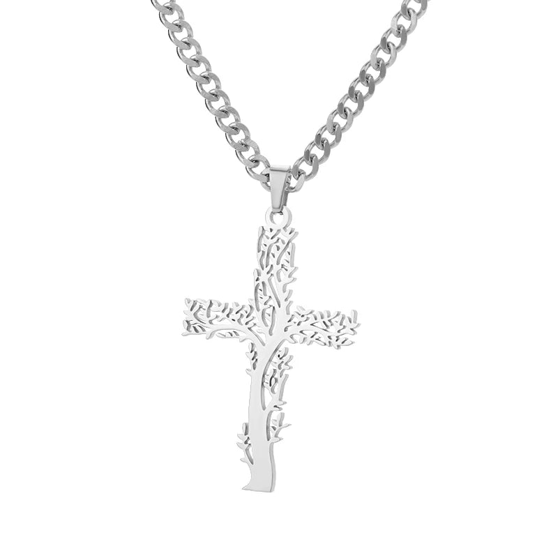 Danae Mixed Metal Cross Pendant Necklaces