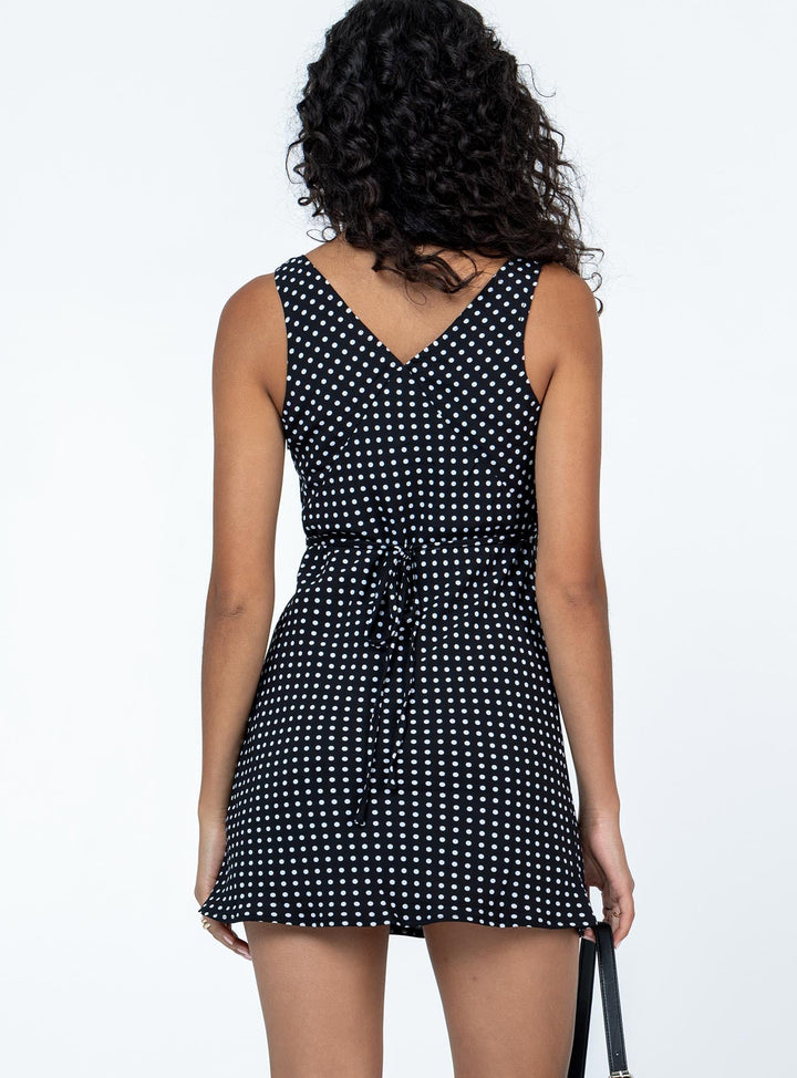 Nellie Mini Dress Black Polka Dot