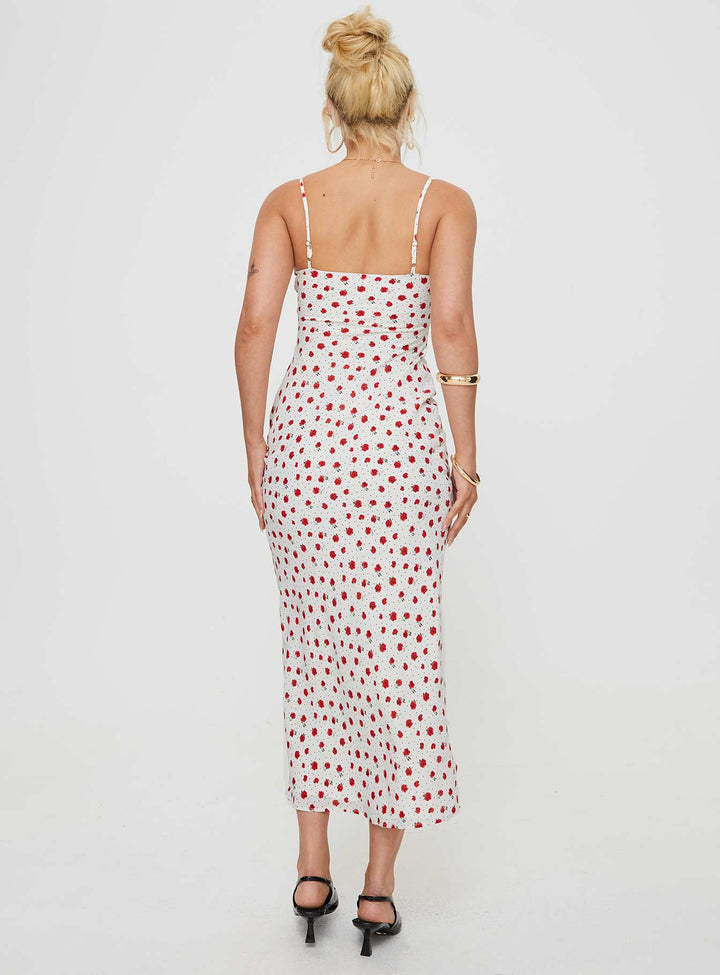 Caldwell Maxi Dress White / Red