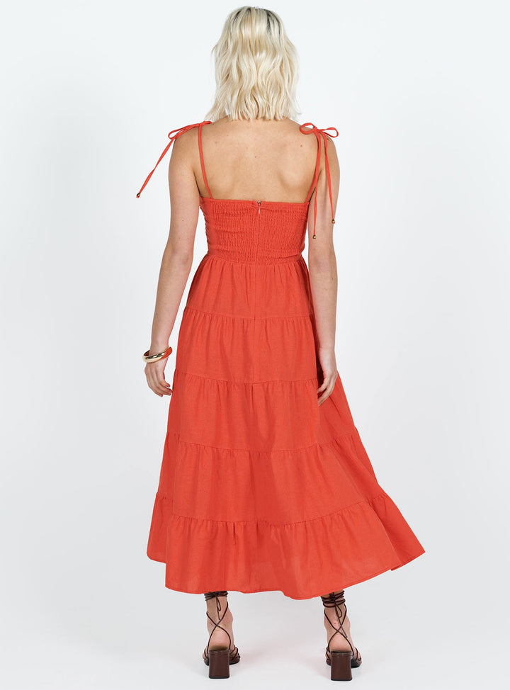 Chavez Midi Dress Red