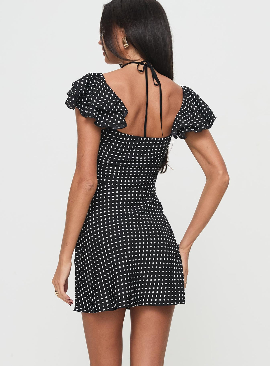 Moretti Mini Dress Black Polka Dot