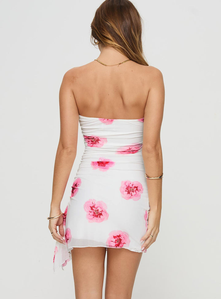 Donelli Mini Dress White / Pink Floral