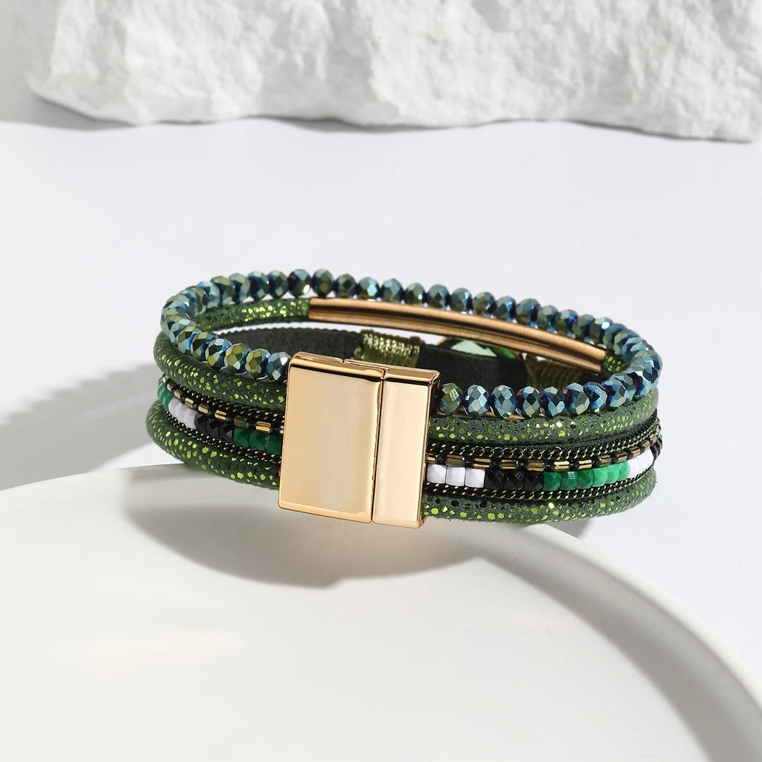 Cleo Leather Wrap Bracelet