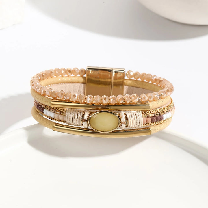 Cleo Leather Wrap Bracelet