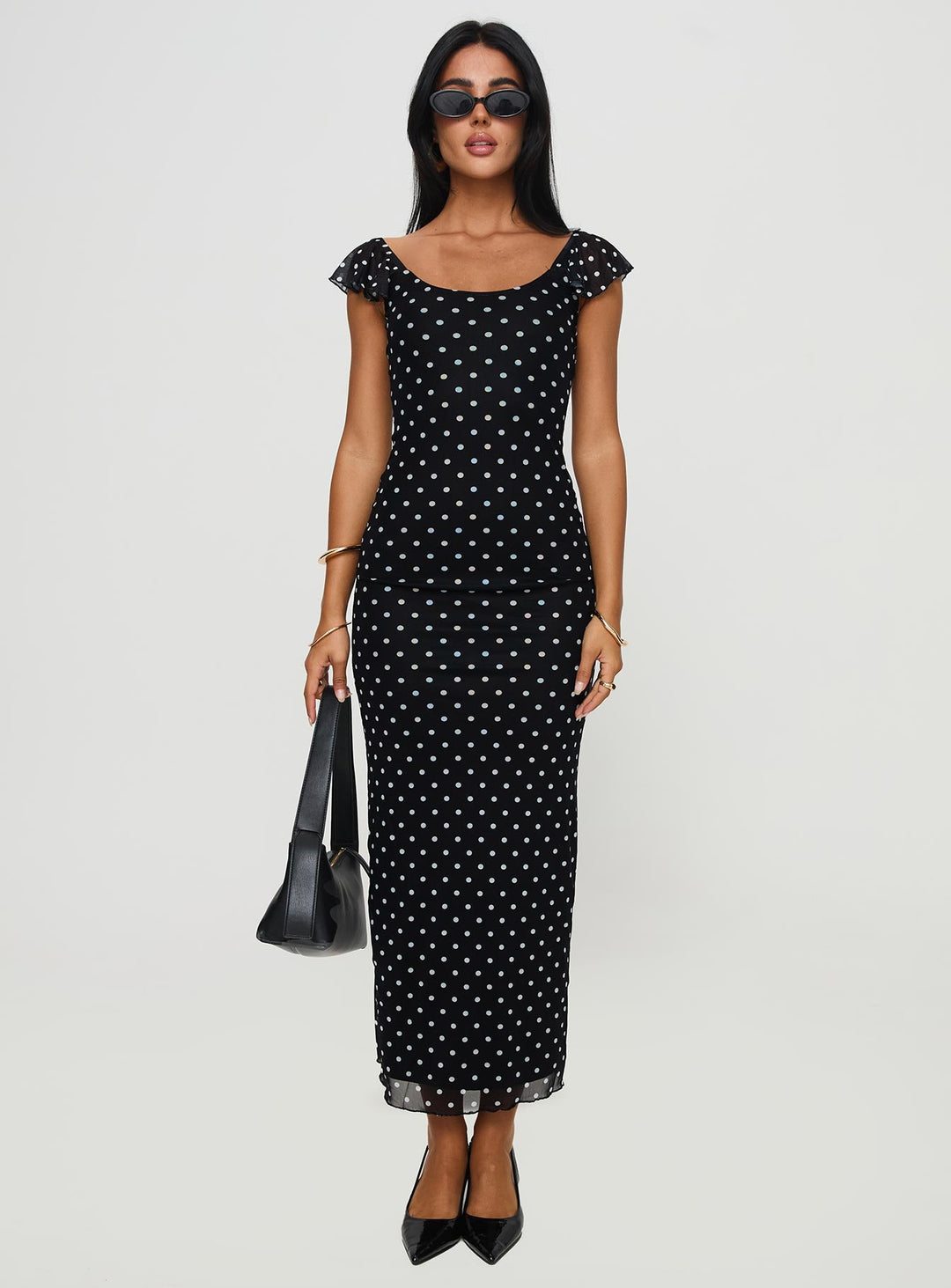 Sandberg Maxi Dress Black Polka Dot