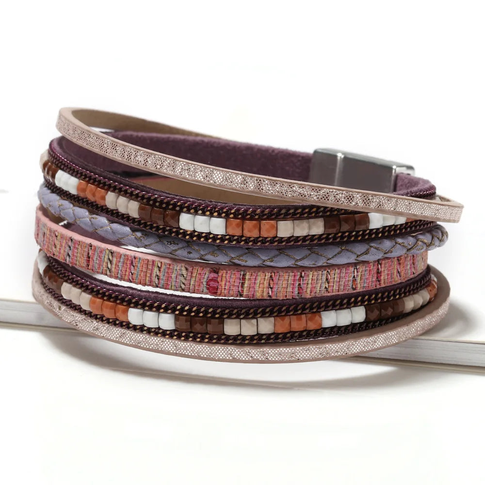 Bronwyn Leather Wrap Bracelet