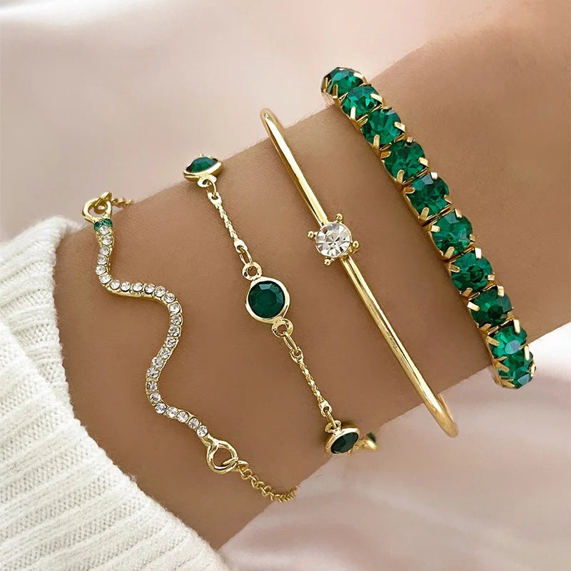 Pallas Emerald Bracelet Stacks