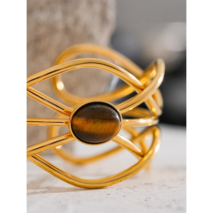 Tiger Eyes Bangle Bracelet 