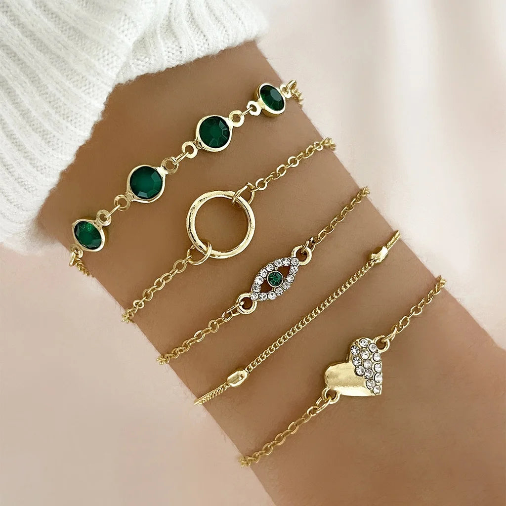 Pallas Emerald Bracelet Stacks