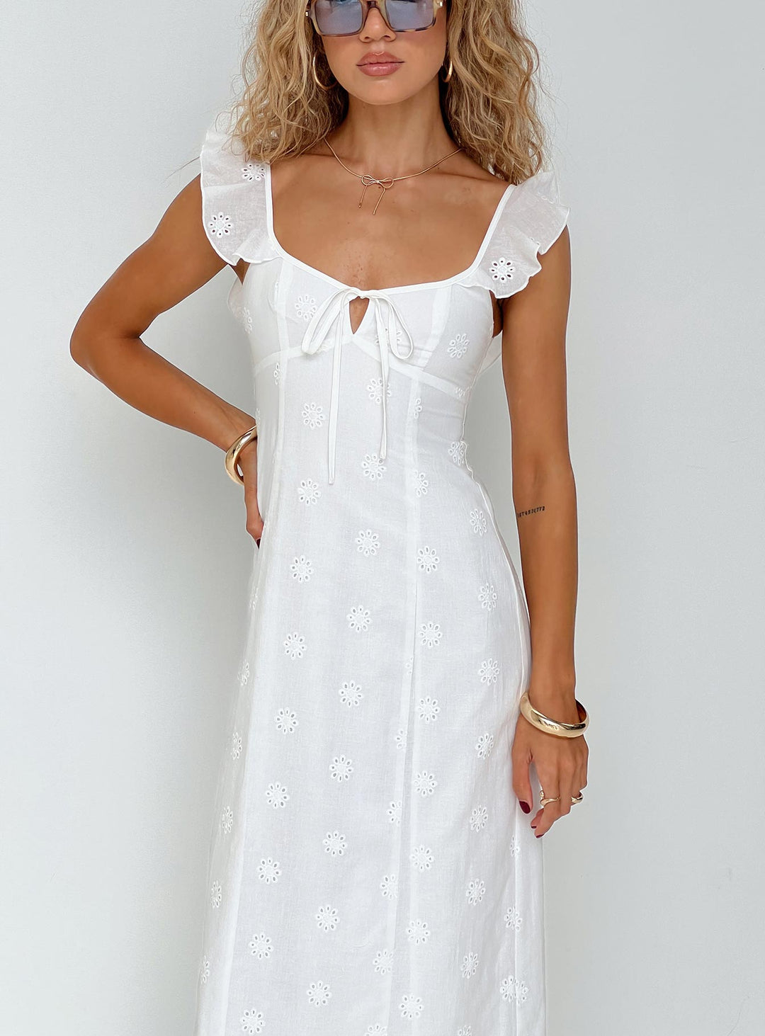 Lombardi Maxi Dress White