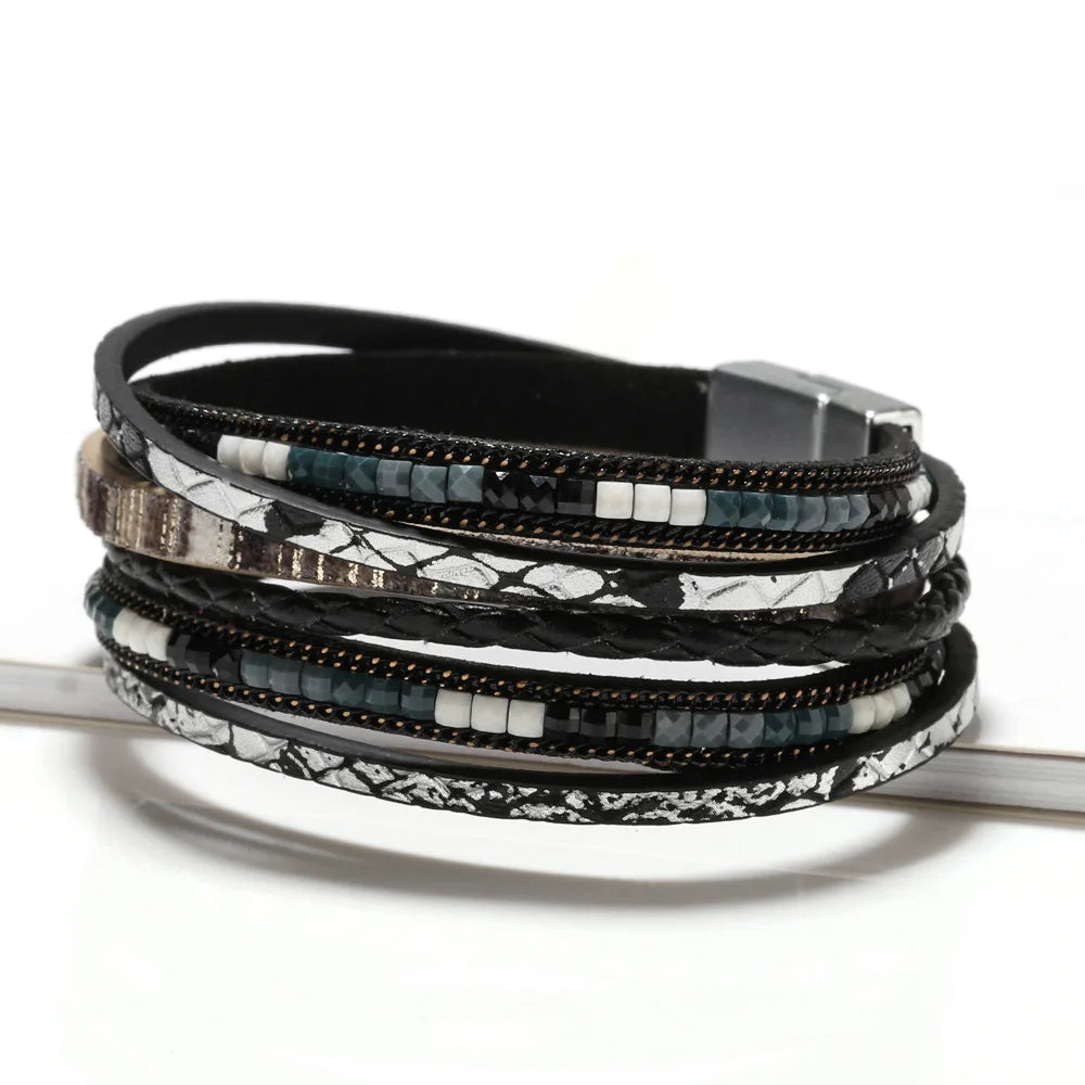 Bronwyn Leather Wrap Bracelet