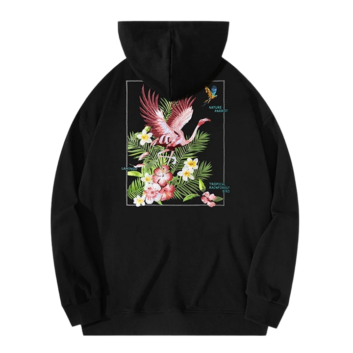 Embroidered Tropical Rainforest - Hoodie Cotton