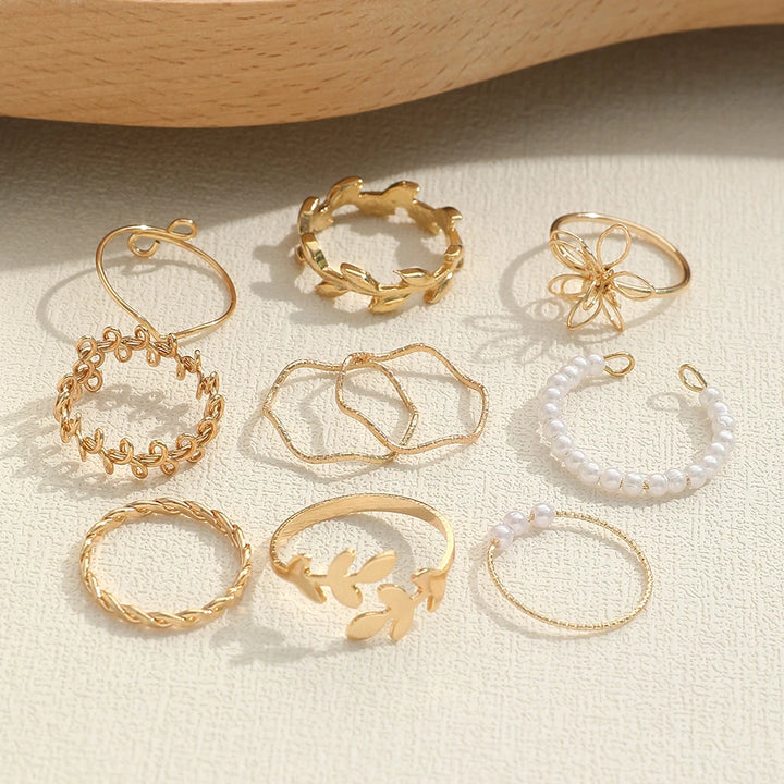 Zephyra Flora 10pcs Ring Stack