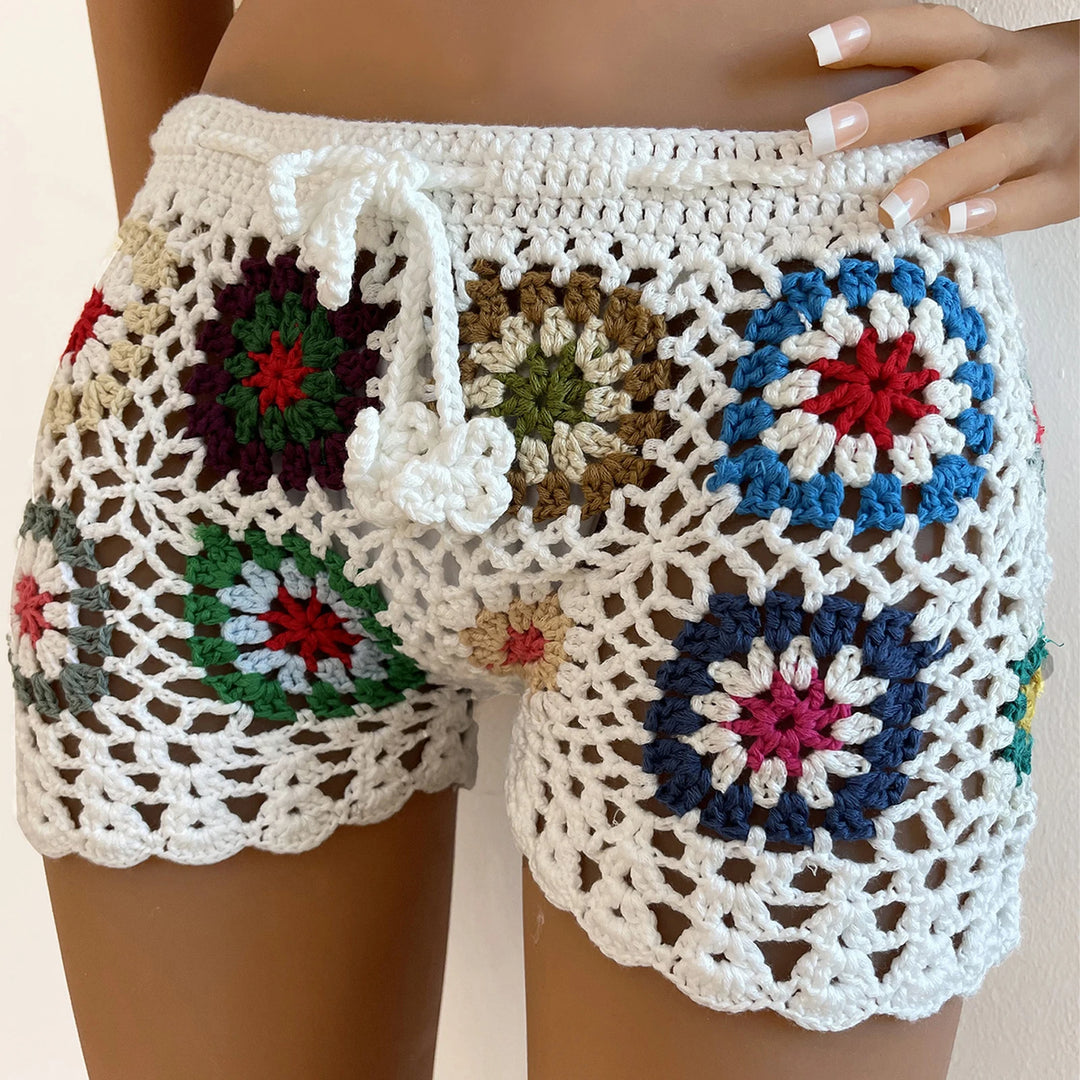 Patchwork Crochet Shorts