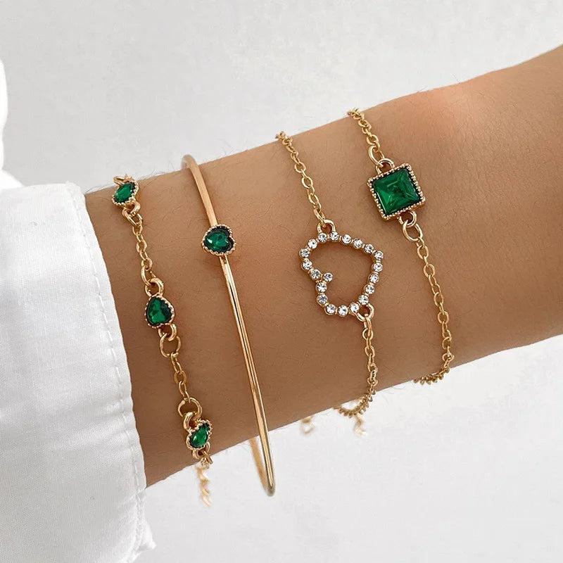 Pallas Emerald Bracelet Stacks