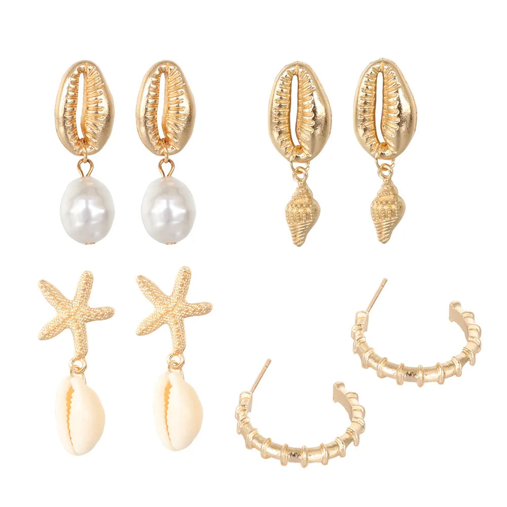 Kora Conch Pearl Earrings