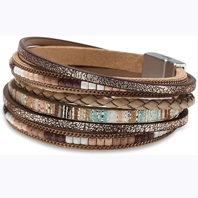 Bronwyn Leather Wrap Bracelet