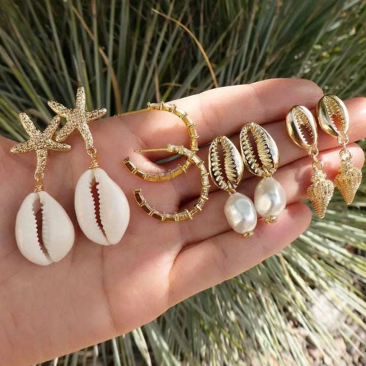 Kora Conch Pearl Earrings