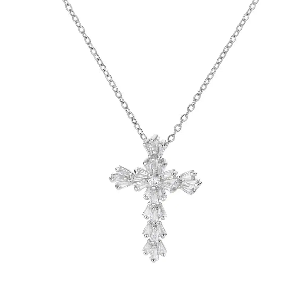 Danae Mixed Metal Cross Pendant Necklaces