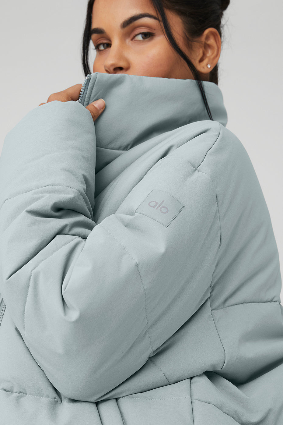 Stretch Woven Street Puffer - Cosmic Grey