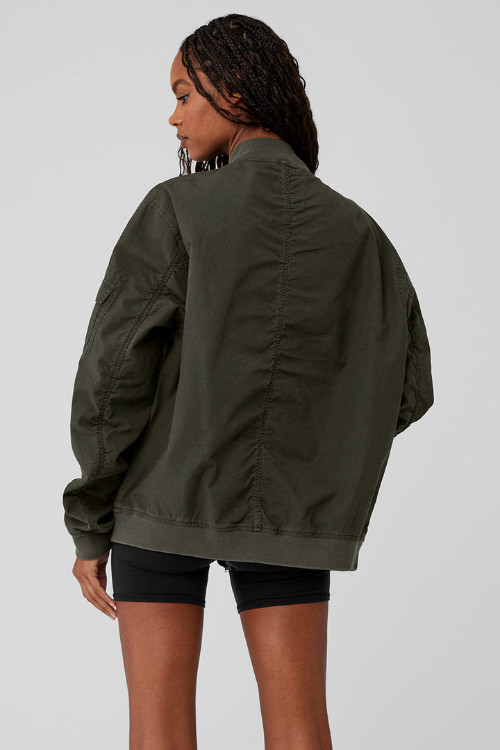 Division Ripstop Bomber Jacket - Stealth Green