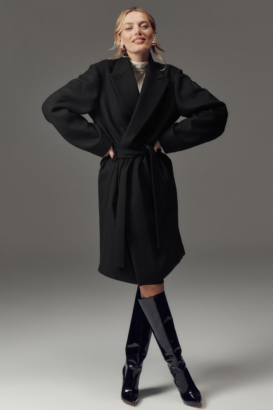 Wool Gameday Overcoat - Black