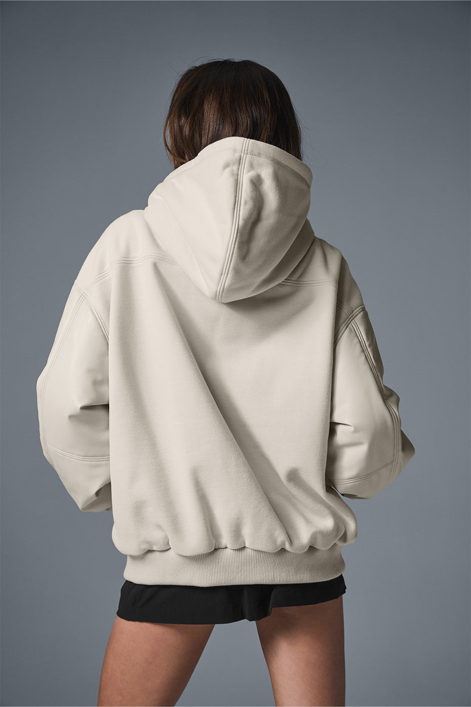 Select Hooded Bomber Jacket - Bone