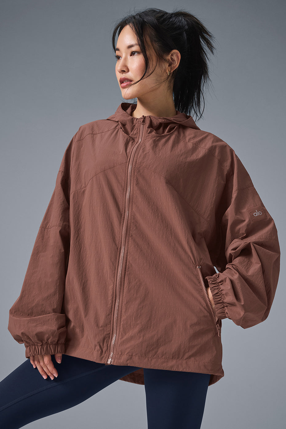 Vantage Nylon Ripstop Track Jacket - Chestnut