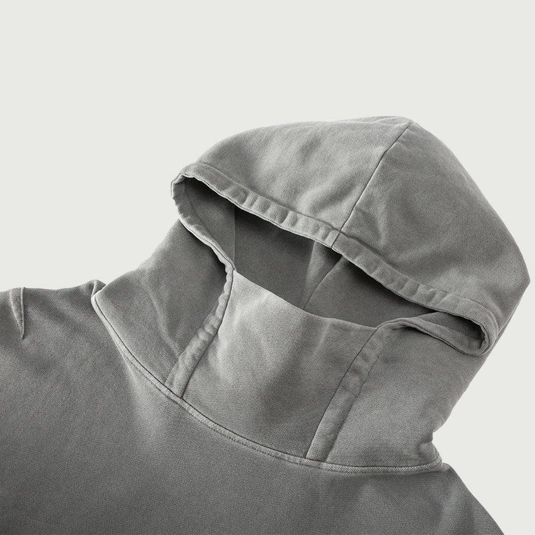 Dino Kanji Washed Turtleneck Hoodie - Unisex Fit