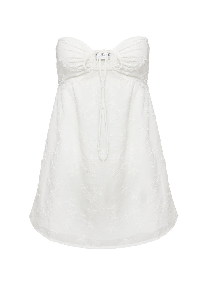 Rosenberg Strapless Mini Dress White