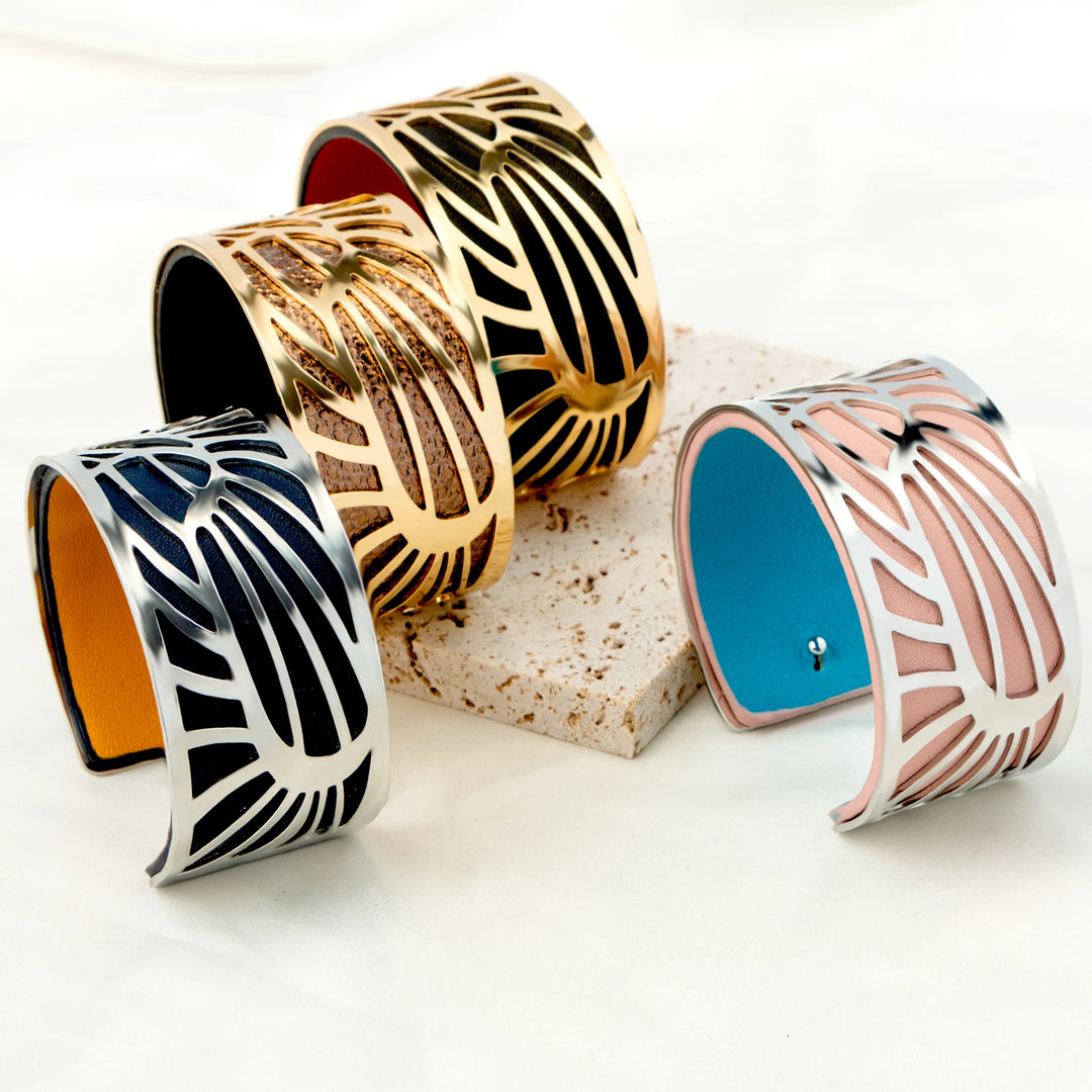 Lavinia Double-Sided Leather Bracelet Stacks