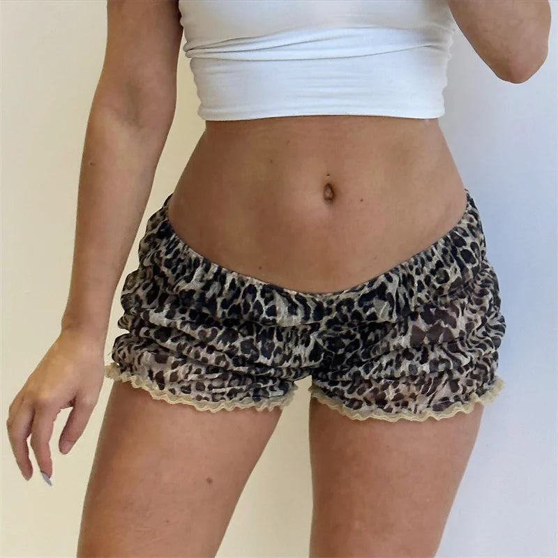 Leopard Print Bloomer Shorts