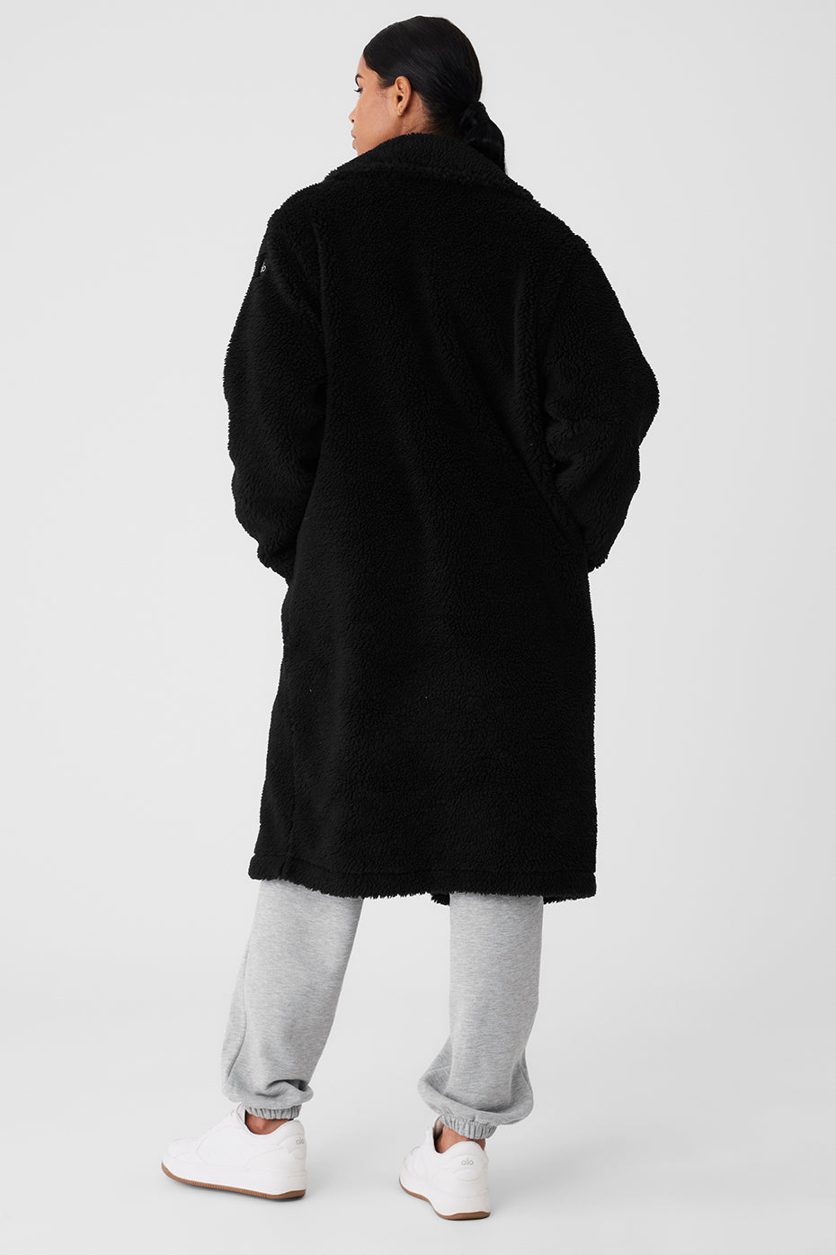 Oversized Sherpa Trench - Black