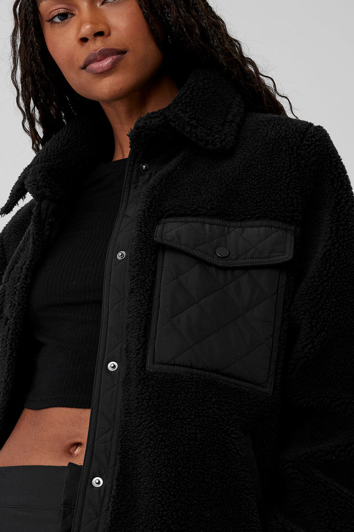 Sherpa Heights Shacket - Black