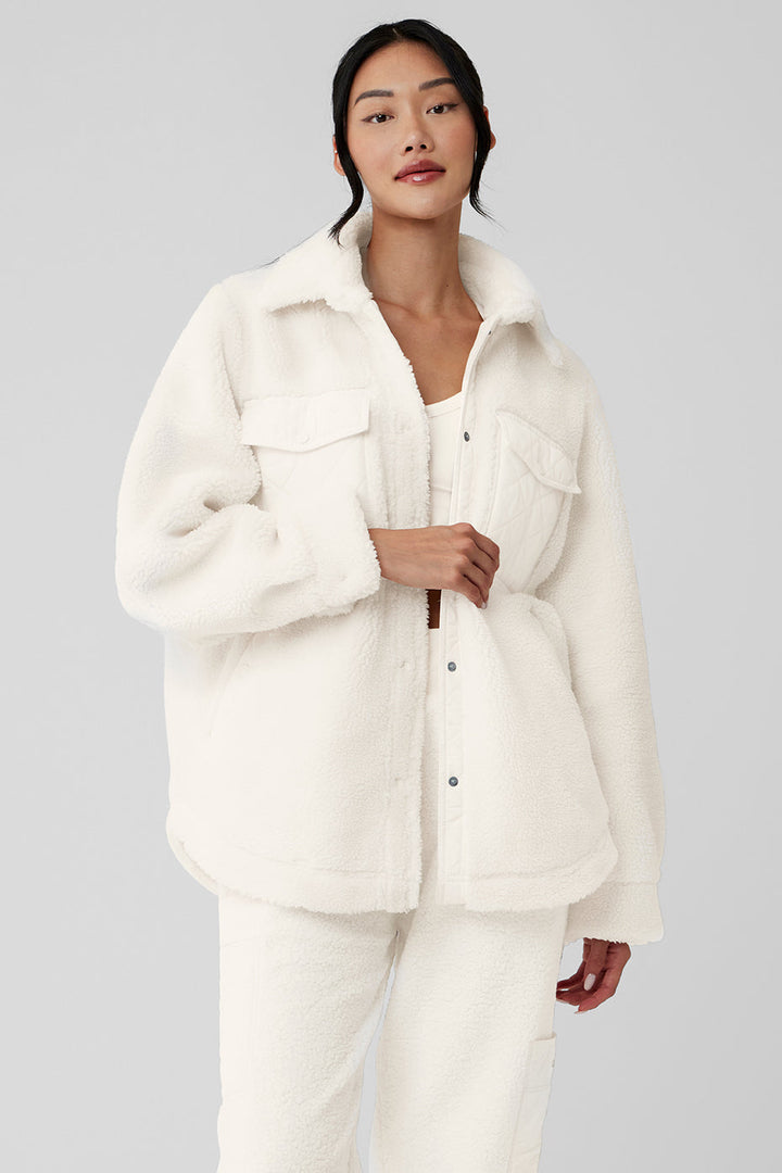 Sherpa Heights Shacket - Ivory