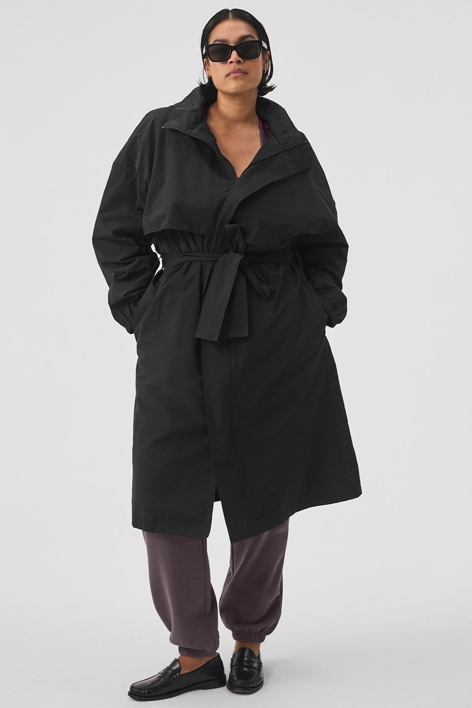 Crinkle On The Move Trench - Black