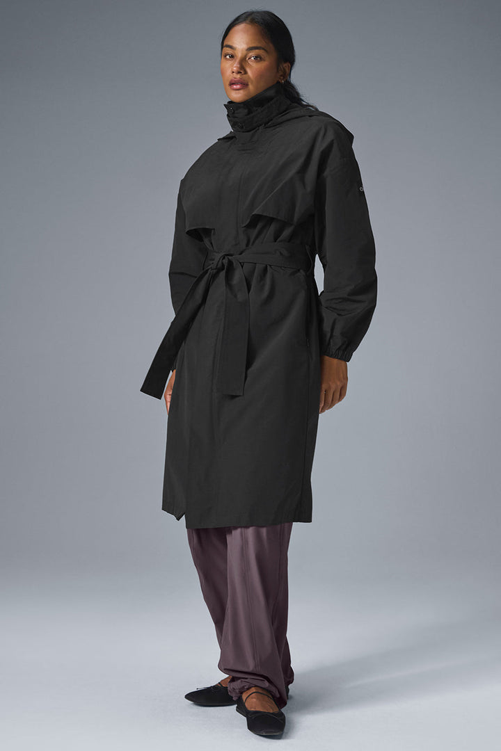 Crinkle On The Move Trench - Black