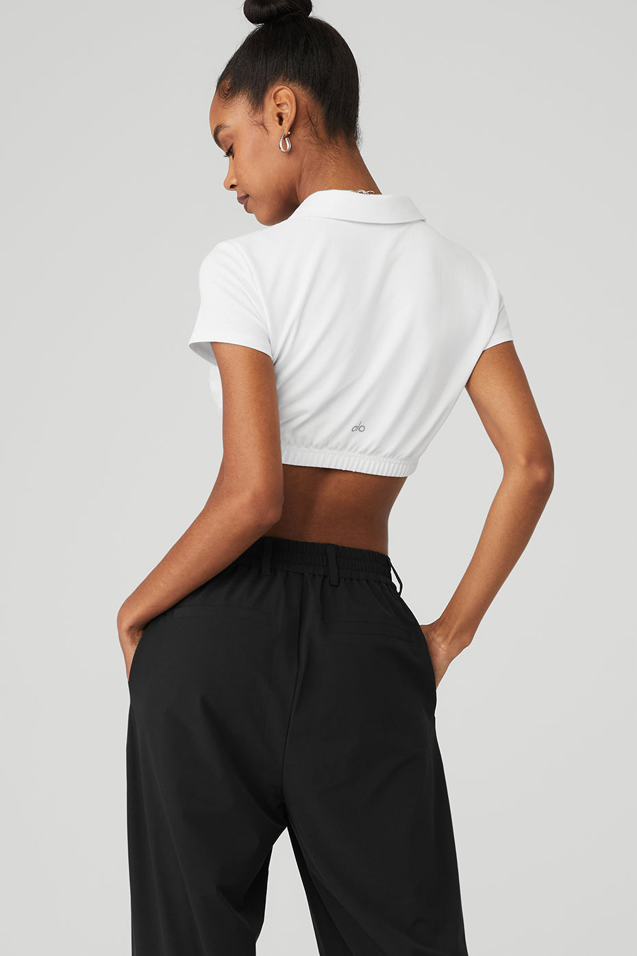 Cropped Prestige Polo - White