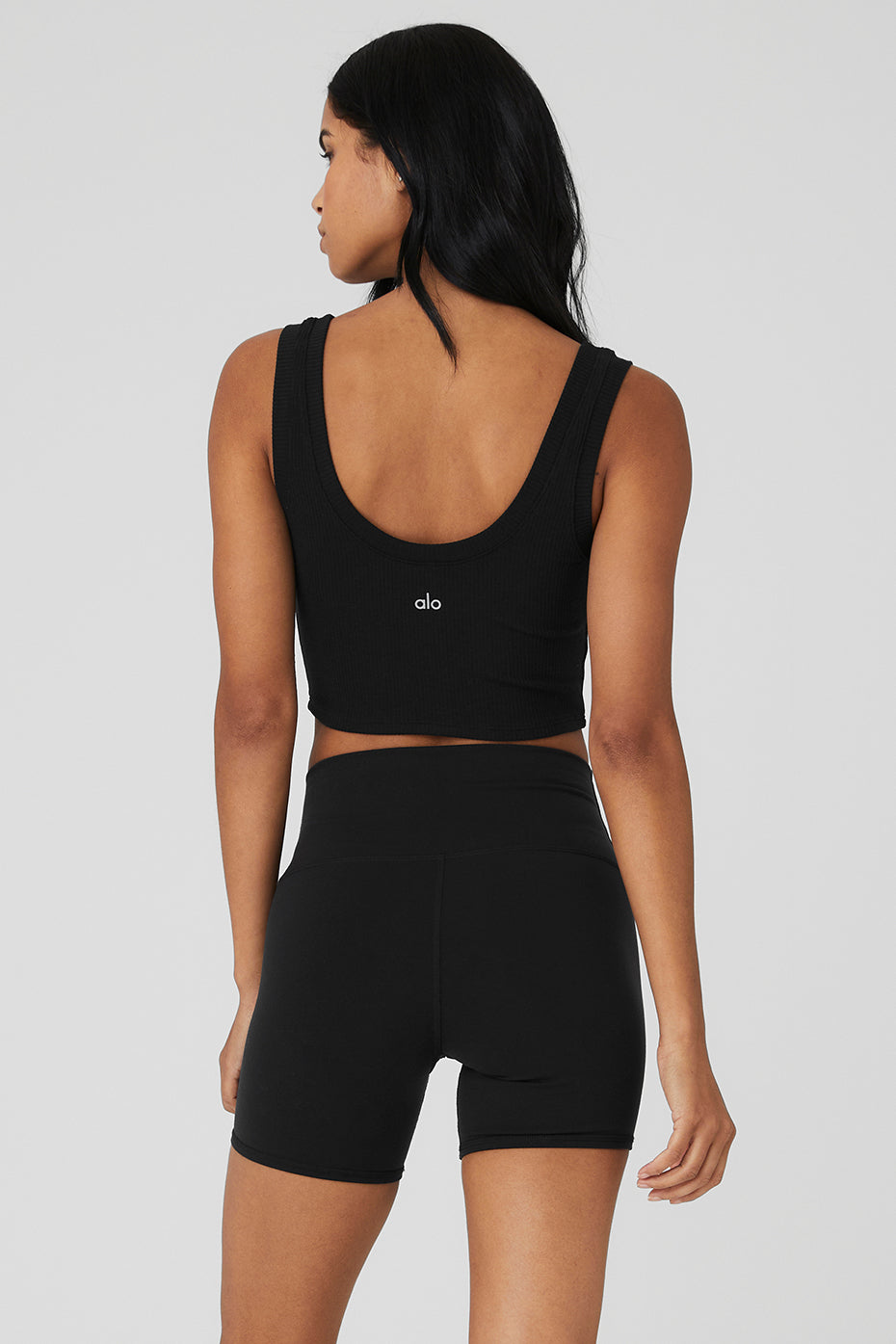 Ribbed Wellness Tank - Black