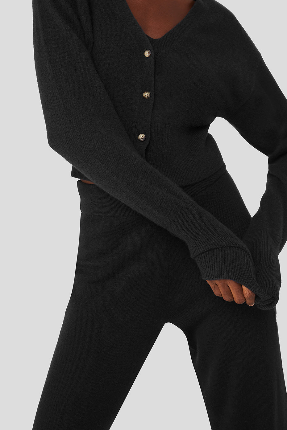 Cashmere Jet Set Cardigan - Black